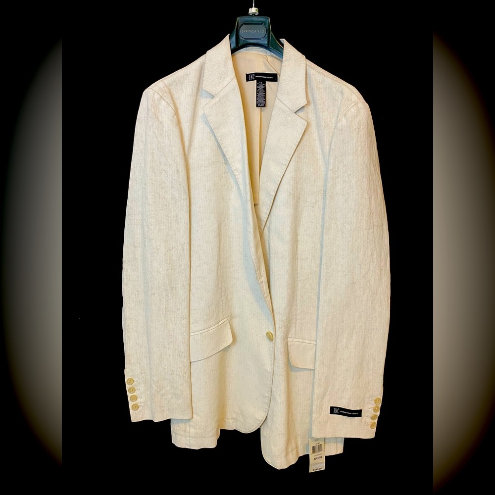 INC- textured cream sport coat NWT